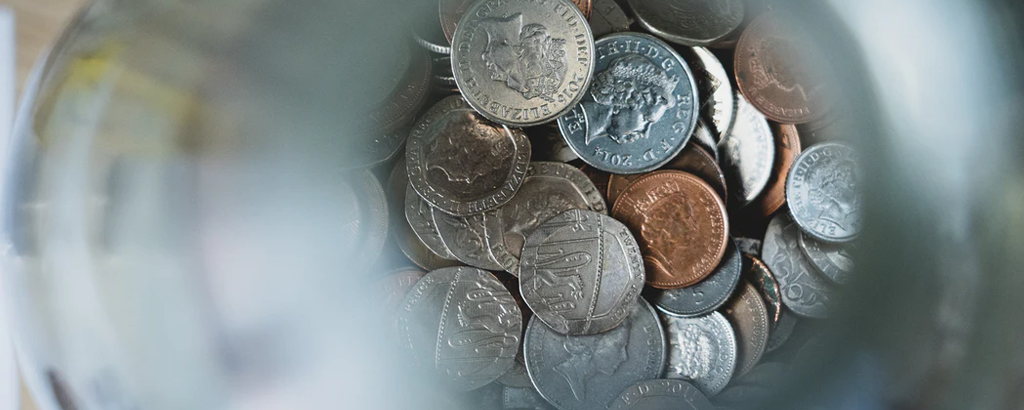 coins in jar