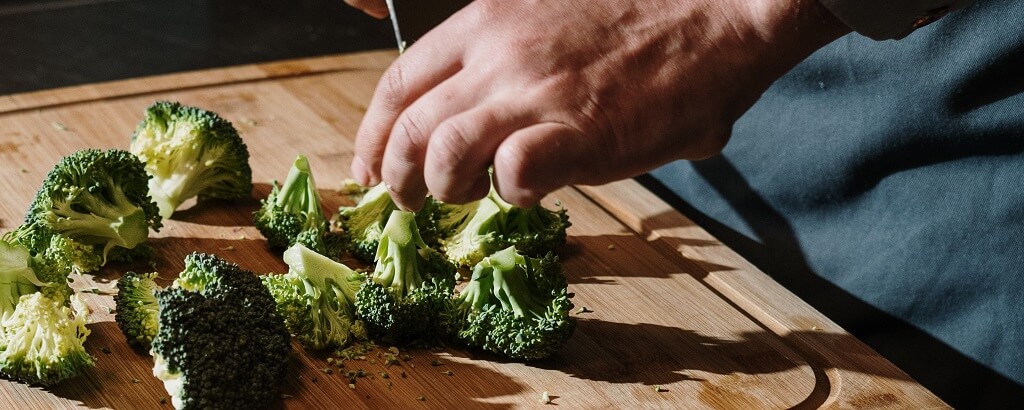 person cooking for mental health